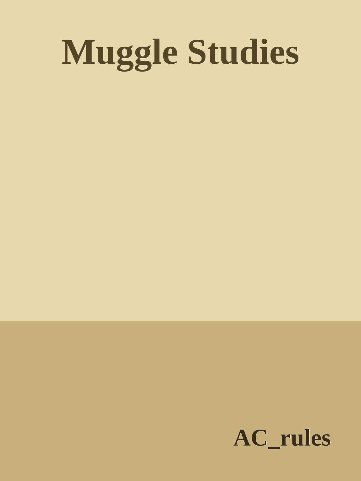 Muggle Studies