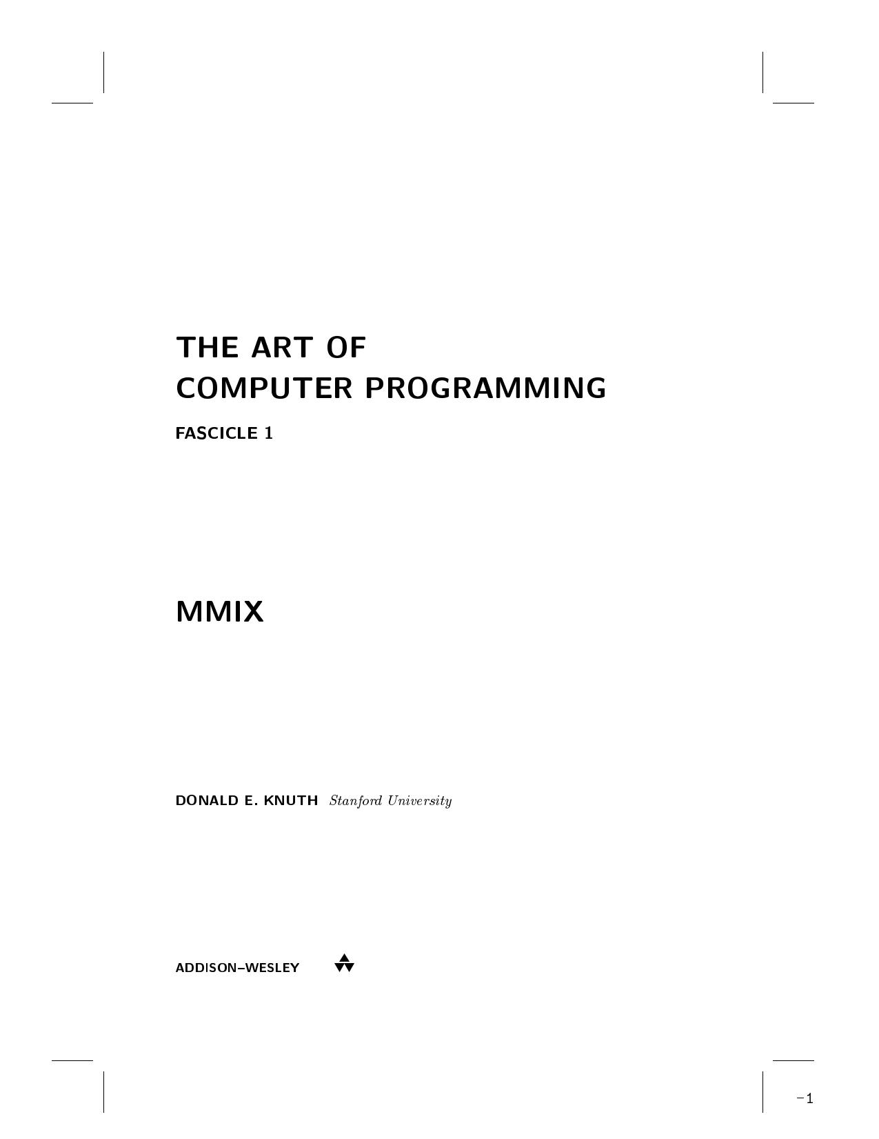 MMIX - a RISC Computer for the New Millennium